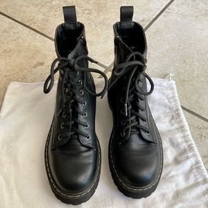 Sincerely Jules Black Harley Lace Up Combat Boots
